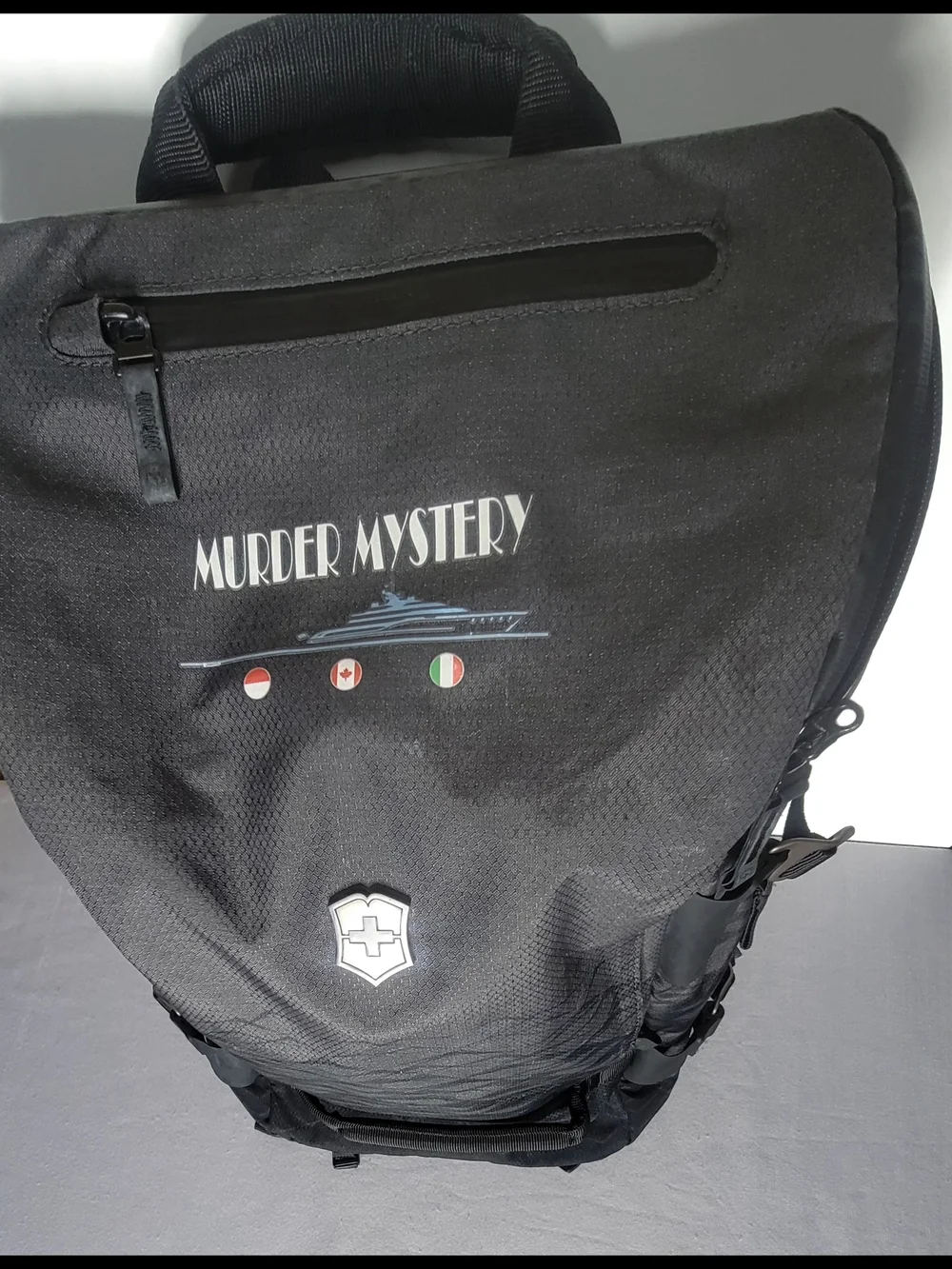 Victorinox Vx Touring 25 L anthcacite  Backpack Black &grey Murder Mystery Logo